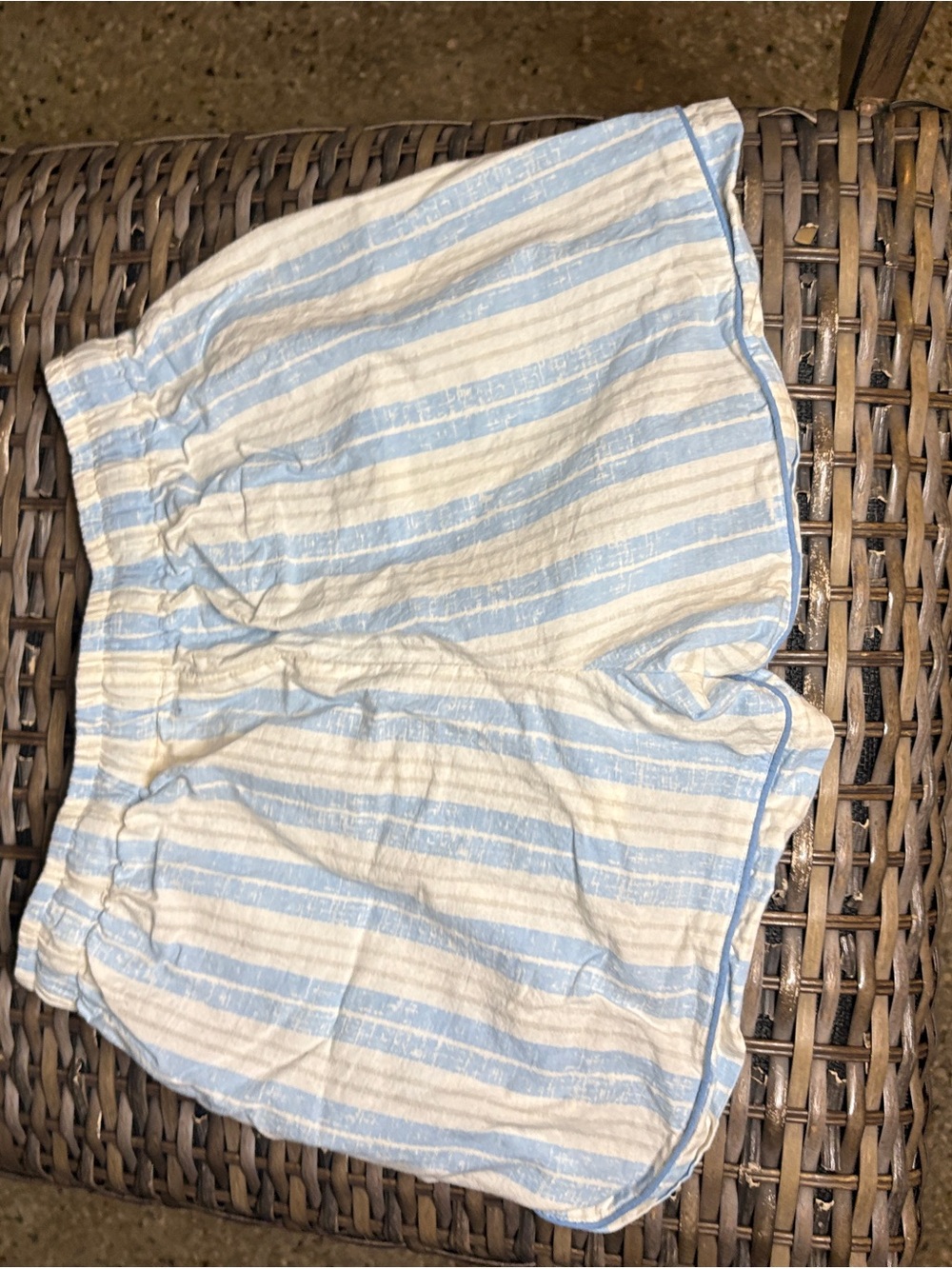 Haute Dreamz Blue White Stripe 100% Cotton Pajama Set Size Small - Picture 12 of 14